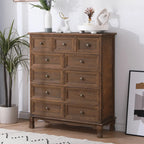 Rustic Brown Wood Accent Cabinet for Living Room Storage