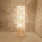Plug In Column LED Rattan Floor Lamp for Living Room