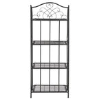 SAFAVIEH Bryn Étagère de boulanger d'extérieur victorienne en fer forgé à 4 niveaux - 63,5 cm l x 38,1 cm P x 160 cm H - 25L x 15P x 63H