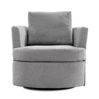 Modern Chenille Upholstered Swivel Accent Barrel Chair Set Modern Swivel Armchair for Living Room
