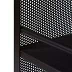 Carrello contenitore in metallo rettangolare Piazza, 18x7x30, naturale e nero