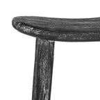 Sgabello da bar Colton Wood - Nero/Bianco lavato/Legno Sungkai
