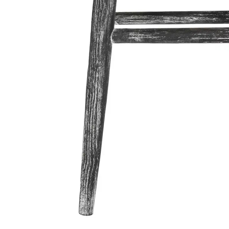 Sgabello da bar Colton Wood - Nero/Bianco lavato/Legno Sungkai