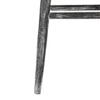 Sgabello da bar Colton Wood - Nero/Bianco lavato/Legno Sungkai