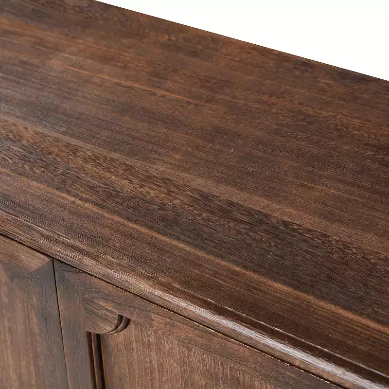 Mobiletto d'Appoggio in Stile Rustico con 2 Ante e Gambe Regolabili, 86 cm di Altezza