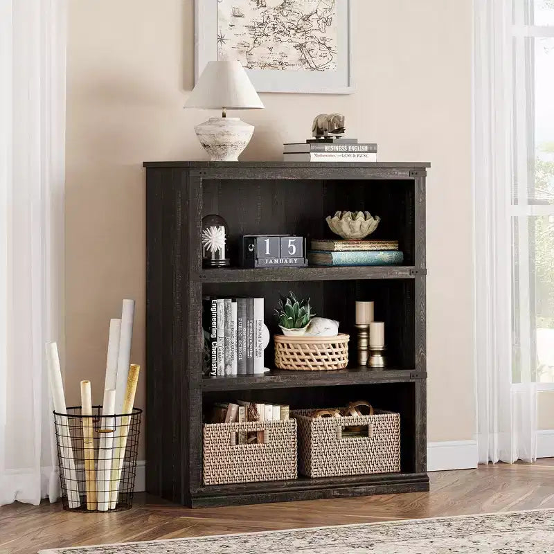 Whizmax 3-Shelf Bookcase, Bookshelves Floor Standing Display Storage Shelves 40 in Tall Bookcase Home Decor Furniture for Home Office, Living Room