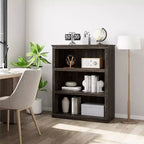 Libreria a 3 ripiani, Scaffali autoportanti 100 cm, Libreria alta per casa, ufficio, soggiorno, Arredo Decorativo