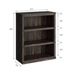 Libreria a 3 ripiani, Scaffali autoportanti 100 cm, Libreria alta per casa, ufficio, soggiorno, Arredo Decorativo