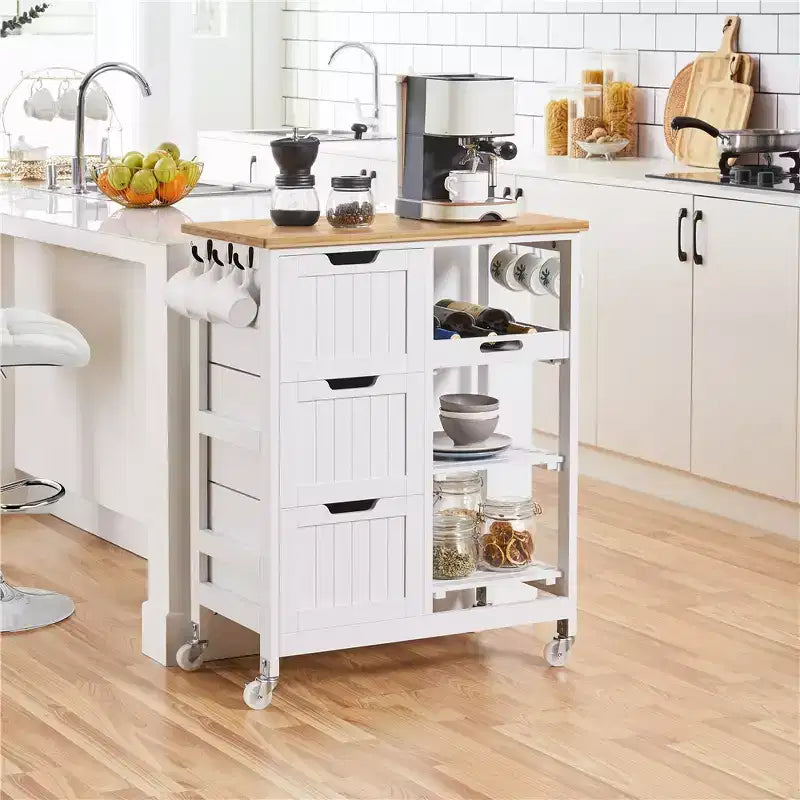 Isola da cucina mobile carrello da cucina con armadietto e cassetto