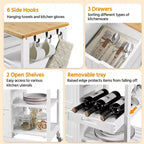 Isola da cucina mobile carrello da cucina con armadietto e cassetto