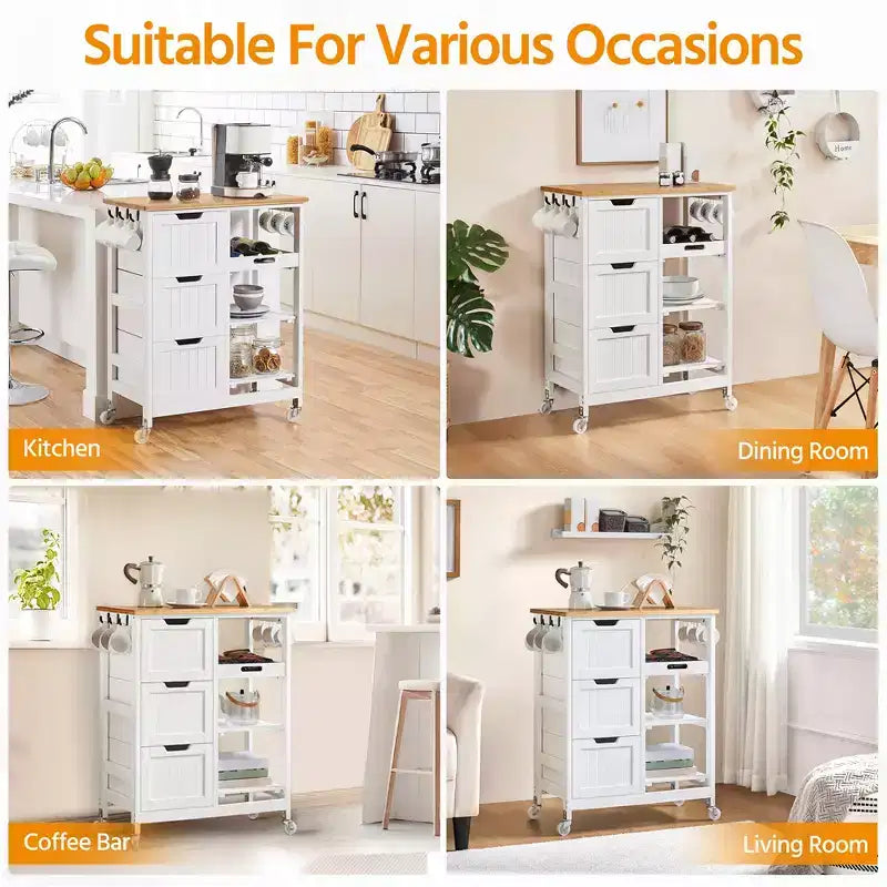 Isola da cucina mobile carrello da cucina con armadietto e cassetto