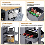 Isola da cucina mobile carrello da cucina con armadietto e cassetto