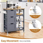 Isola da cucina mobile carrello da cucina con armadietto e cassetto