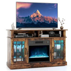 TV Stand with Electric Fireplace LED Lights Remote Controls