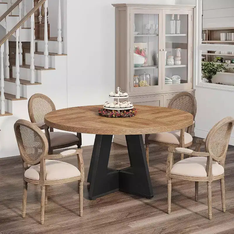 Tavolo da pranzo rotondo da 119 cm per 4 persone