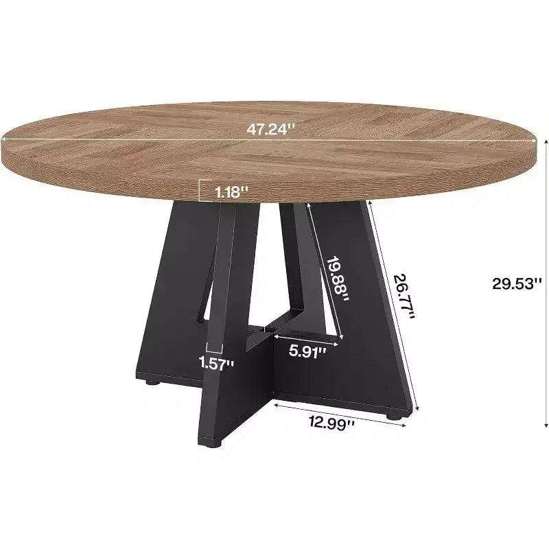 Tavolo da pranzo rotondo da 119 cm per 4 persone