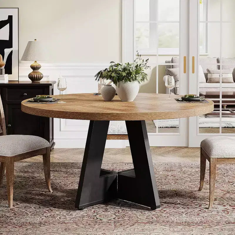 Tavolo da pranzo rotondo da 119 cm per 4 persone