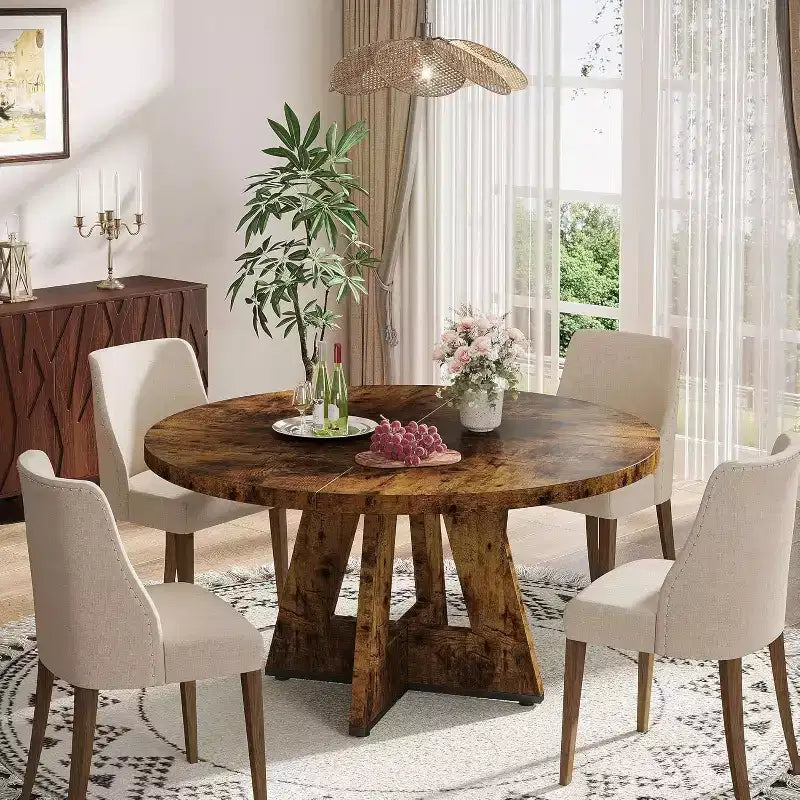 Tavolo da pranzo rotondo da 119 cm per 4 persone