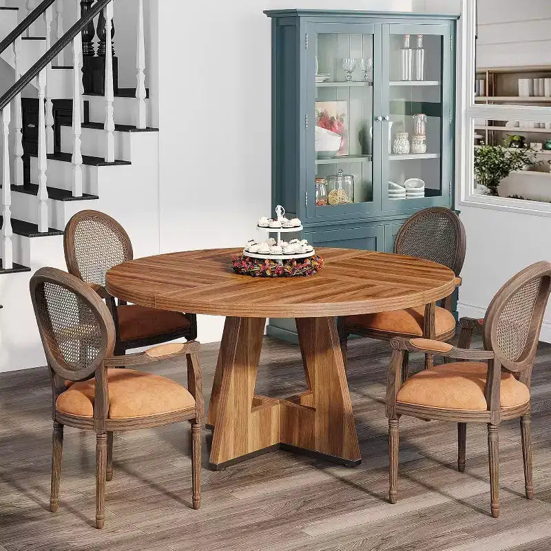 Tavolo da pranzo rotondo da 119 cm per 4 persone