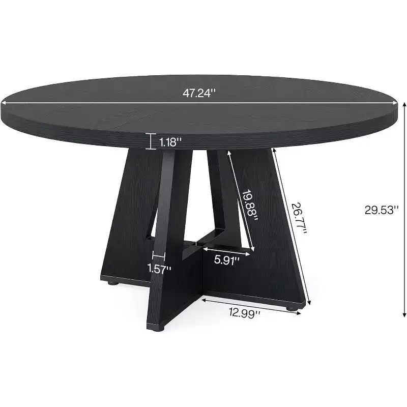 Tavolo da pranzo rotondo da 119 cm per 4 persone