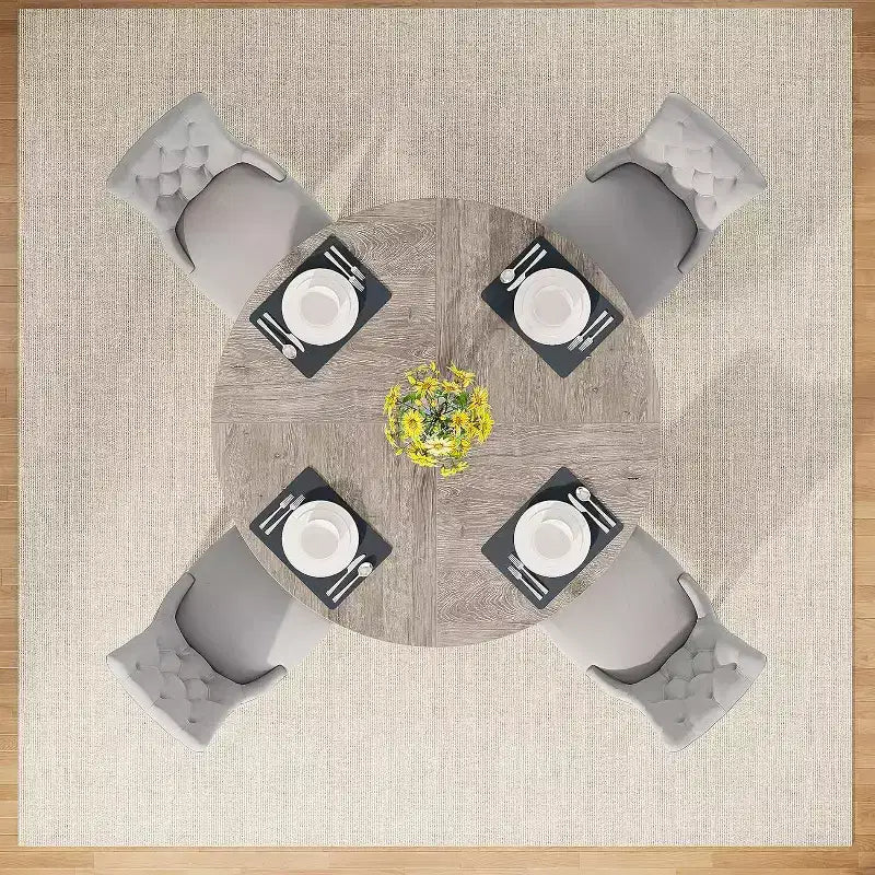 Tavolo da pranzo rotondo da 119 cm per 4 persone