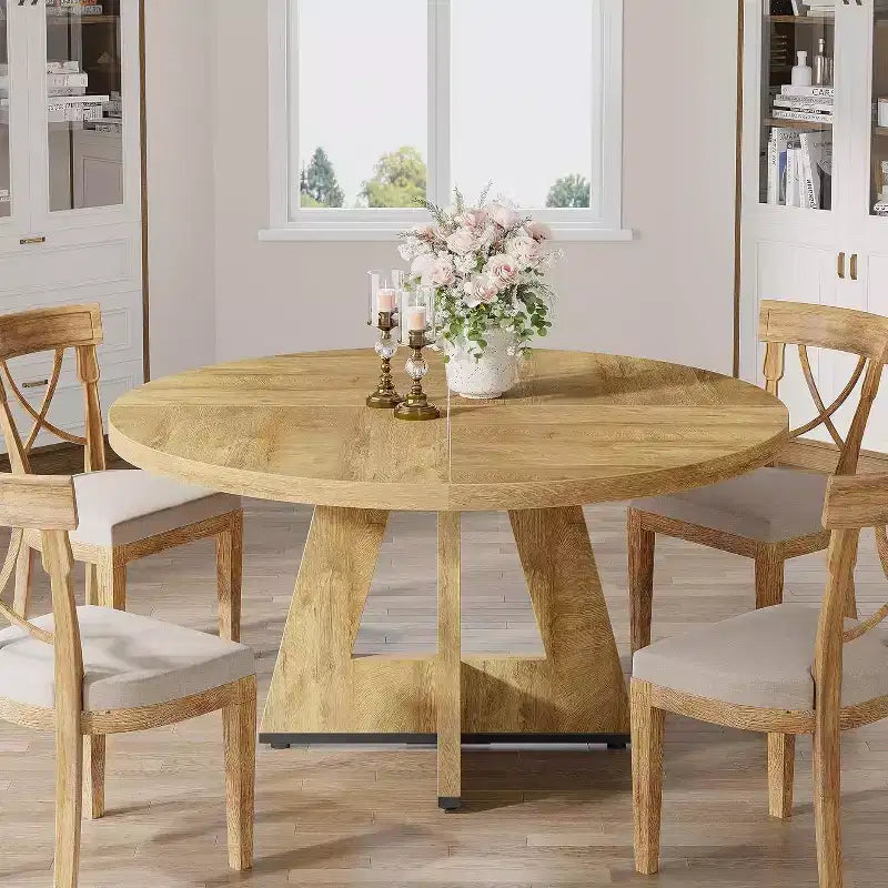 Tavolo da pranzo rotondo da 119 cm per 4 persone