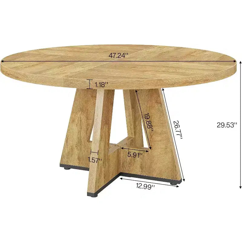 Tavolo da pranzo rotondo da 119 cm per 4 persone
