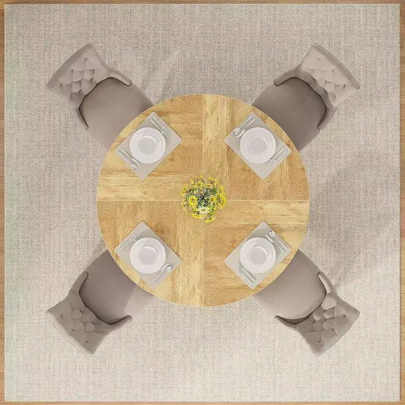 Tavolo da pranzo rotondo da 119 cm per 4 persone
