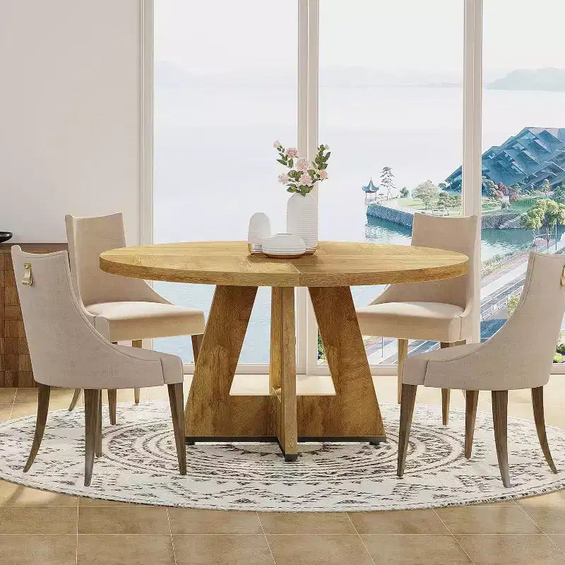 Tavolo da pranzo rotondo da 119 cm per 4 persone