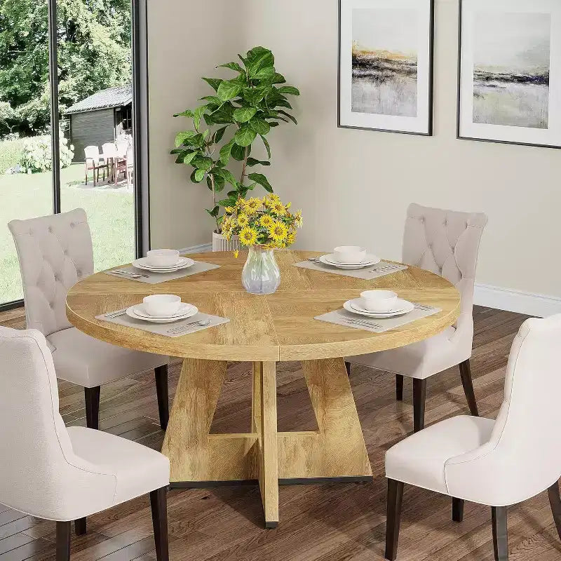 Tavolo da pranzo rotondo da 119 cm per 4 persone