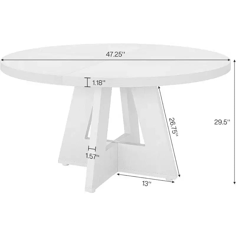 Tavolo da pranzo rotondo da 119 cm per 4 persone