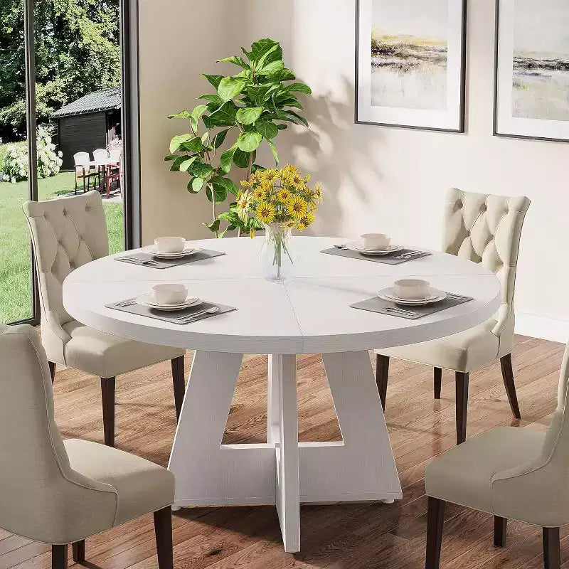 Tavolo da pranzo rotondo da 119 cm per 4 persone