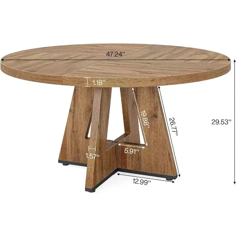 Tavolo da pranzo rotondo da 119 cm per 4 persone