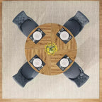 Tavolo da pranzo rotondo da 119 cm per 4 persone