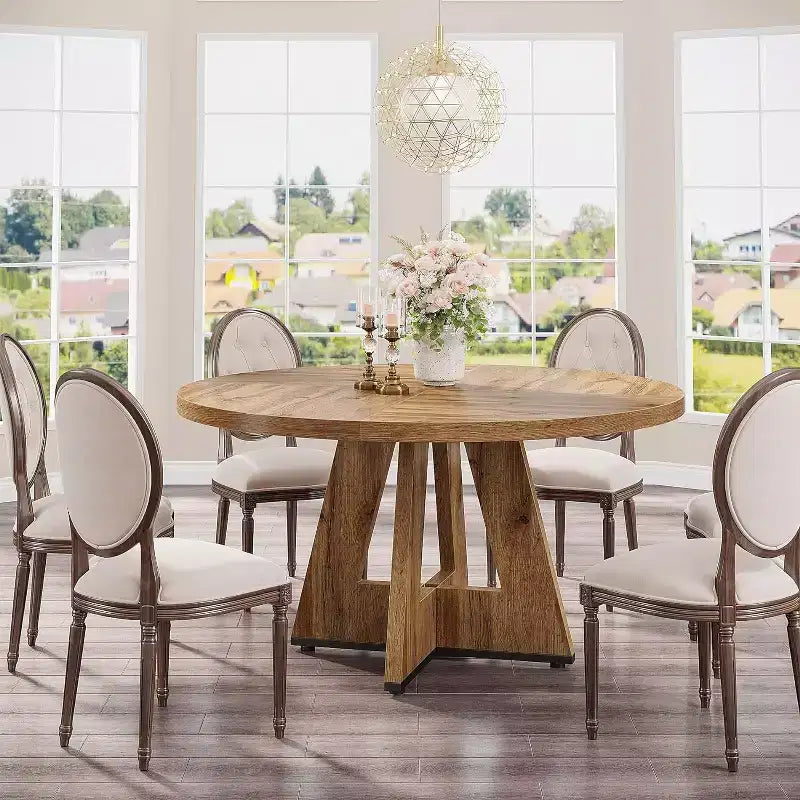 Tavolo da pranzo rotondo da 119 cm per 4 persone