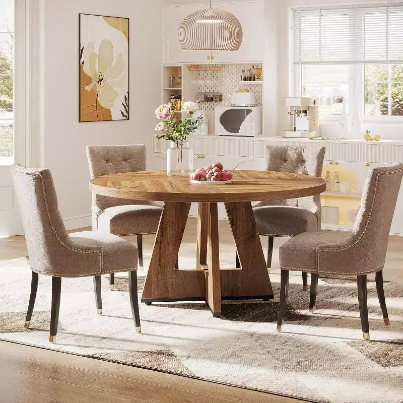 Tavolo da pranzo rotondo da 119 cm per 4 persone