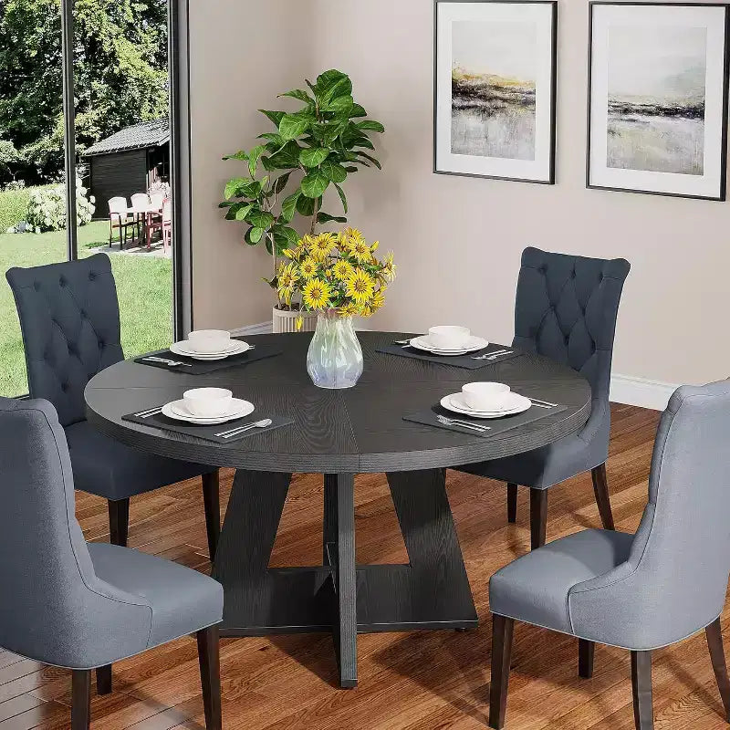 Tavolo da pranzo rotondo da 119 cm per 4 persone