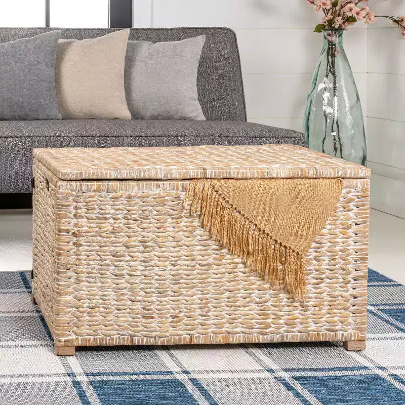 Baule portaoggetti in vimini intrecciato Anada 30
