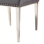 Sedia da pranzo Caspera in velluto e metallo, stile glam contemporaneo e lussuoso