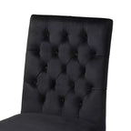 Sedia da pranzo Caspera in velluto e metallo, stile glam contemporaneo e lussuoso