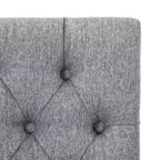 Sgabello da bancone trapuntato in tessuto di lino da 24", grigio