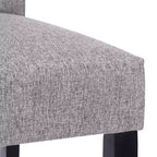 Sgabello da bancone trapuntato in tessuto di lino da 24", grigio