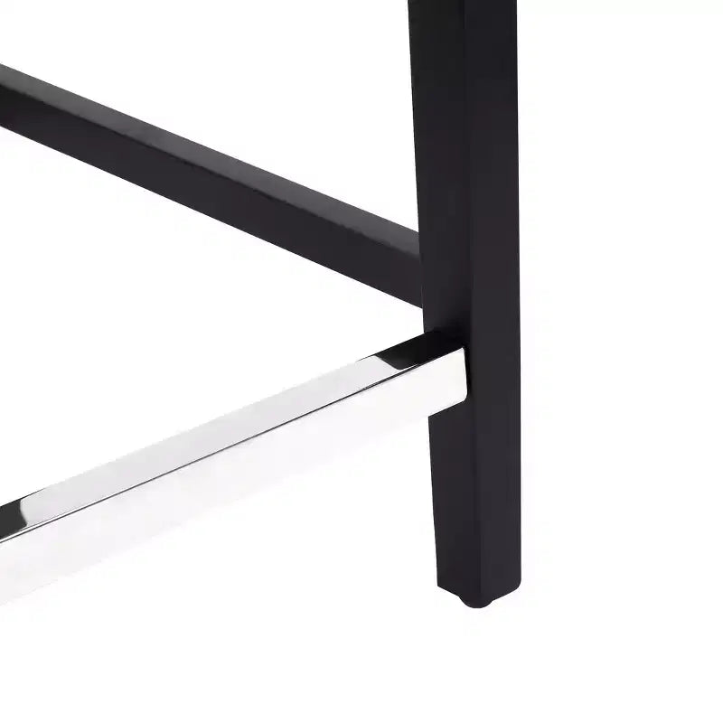 Sgabello da bancone trapuntato in tessuto di lino da 24", grigio