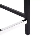 Sgabello da bancone trapuntato in tessuto di lino da 24", grigio