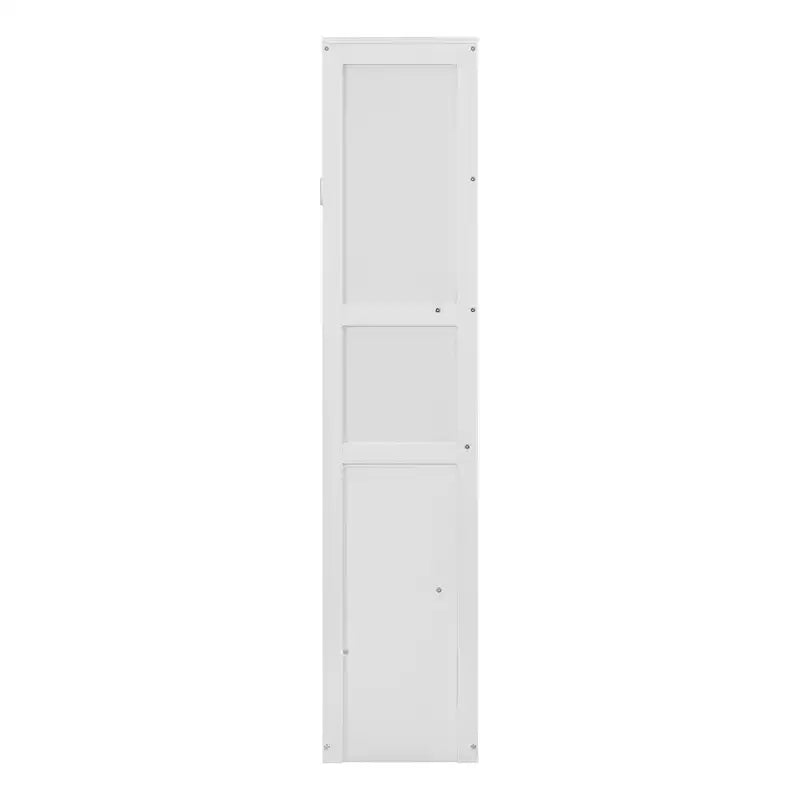 Letto a scomparsa matrimoniale/queen-size con mensole, bianco/grigio