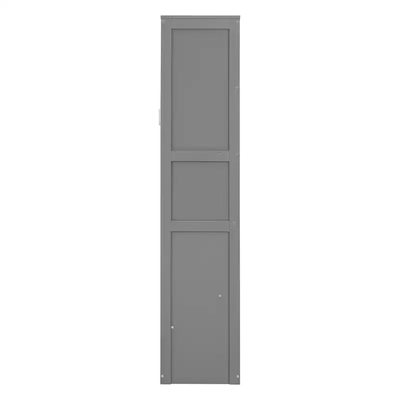 Letto a scomparsa matrimoniale/queen-size con mensole, bianco/grigio