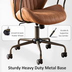 Chaise de bureau ergonomique en suède avec support lombaire