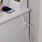 Toletta elegante da 35,4W con 2 grandi cassetti e sedia, specchio con luce LED a 3 colori per il trucco, bianco