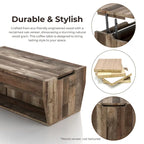 Tavolino da caffè Rere Rustic di Furniture of America, 104 cm, con piano sollevabile