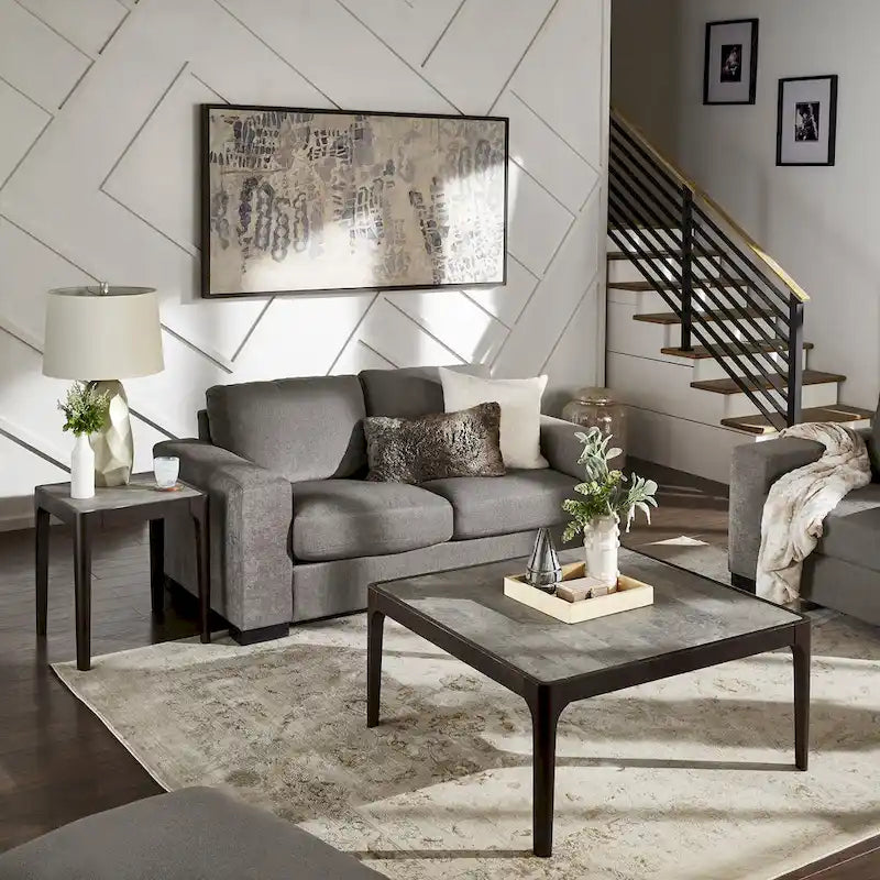 Tavolo Ludvika con piano effetto marmo di iNSPIRE Q Modern